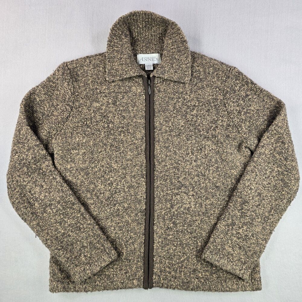 Womens Jacket Annex Full Zip Wool Acrylic Blend Sweater Size Medium